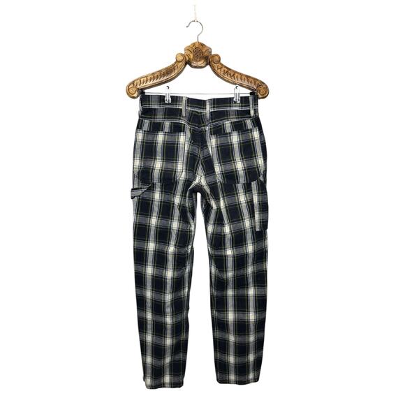 J. Crew Men's Pants Plaid Carpenter Canvas Jeans Green Navy Grey 30 x 34 - Picture 2 of 10